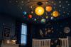  System Bedroom or Outer Space Nursery Ceiling Light with Rotating Planets