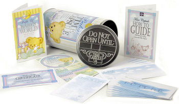 baby time capsule ideas contents memory boxes plaques