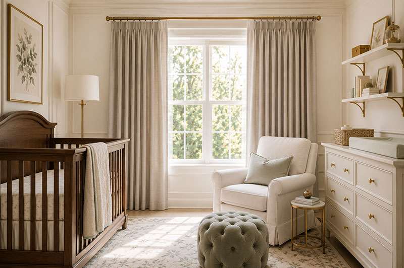 Timeless nursery curtain design that works for multiple ages
