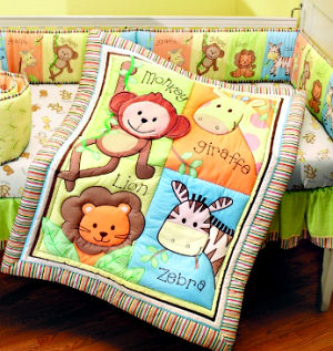 jungle theme crib bedding set