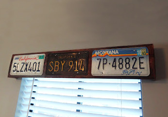 DIY classic vintage car tag window valance window treatment