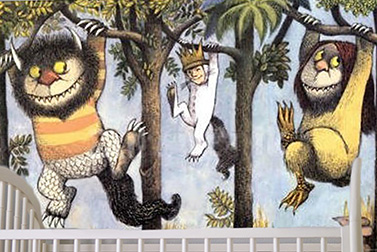 Where the Wild Things Are nursery wall mural painting DIY