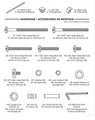 Darlington m15801 4 in 1 Crib parts diagram