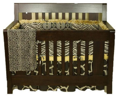 wild animal print baby crib nursery bedding giraffe leopard cheetah