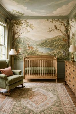 A Cozy Corner in our Baby's Woodland Wonderland Nursery Theme