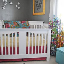 Original Gray, White and Yellow Baby Girl Nursery