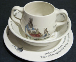 Beatrix Potter Peter Rabbit Baby Plate, Cup, Bowl and Dishes