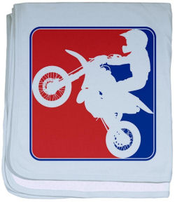 Personalized baby motocross dirt bike baby blanket