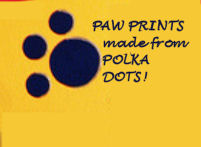 How to make your own puppy dog paw prints from polka dot decals