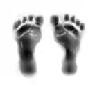 Real baby footprint clipart graphics