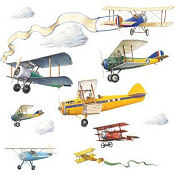 Airplane baby nursery wall stickers and decals