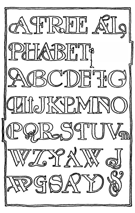 modern American capital letters alphabet stencils template