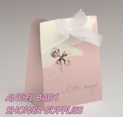 angel baby shower favors decorations tableware bags banners