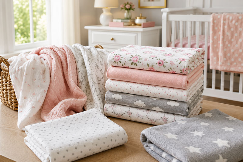 cotton flannel muslin and quilting cotton fabrics for baby blankets