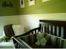 vintage baby boy bicycle green lime olive nursery theme ideas decorating painting baby bedding crib