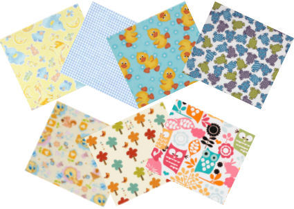 Soft cotton baby flannel in cute patterns for baby blankets and clothes