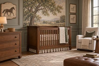 Our Baby Boy's Nursery with DIY Nature and Horse Theme Decorations