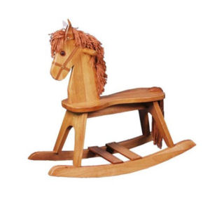 Wooden baby rocking horse