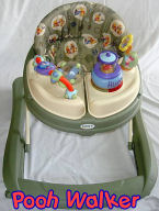 baby winnie the pooh green round baby walker jumper