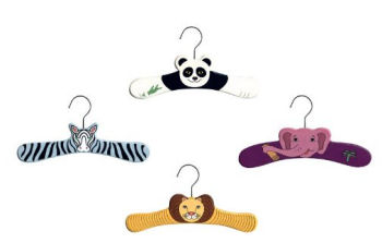 Baby wild zoo jungle animals clothes and coat hangers