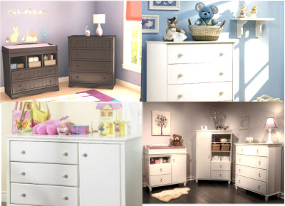 Combo baby dressers and changers