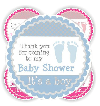 baby footprint shower invitation homemade invitations blue pink unique 