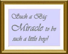 Sweet inspirational baby boy Christian miracle quote