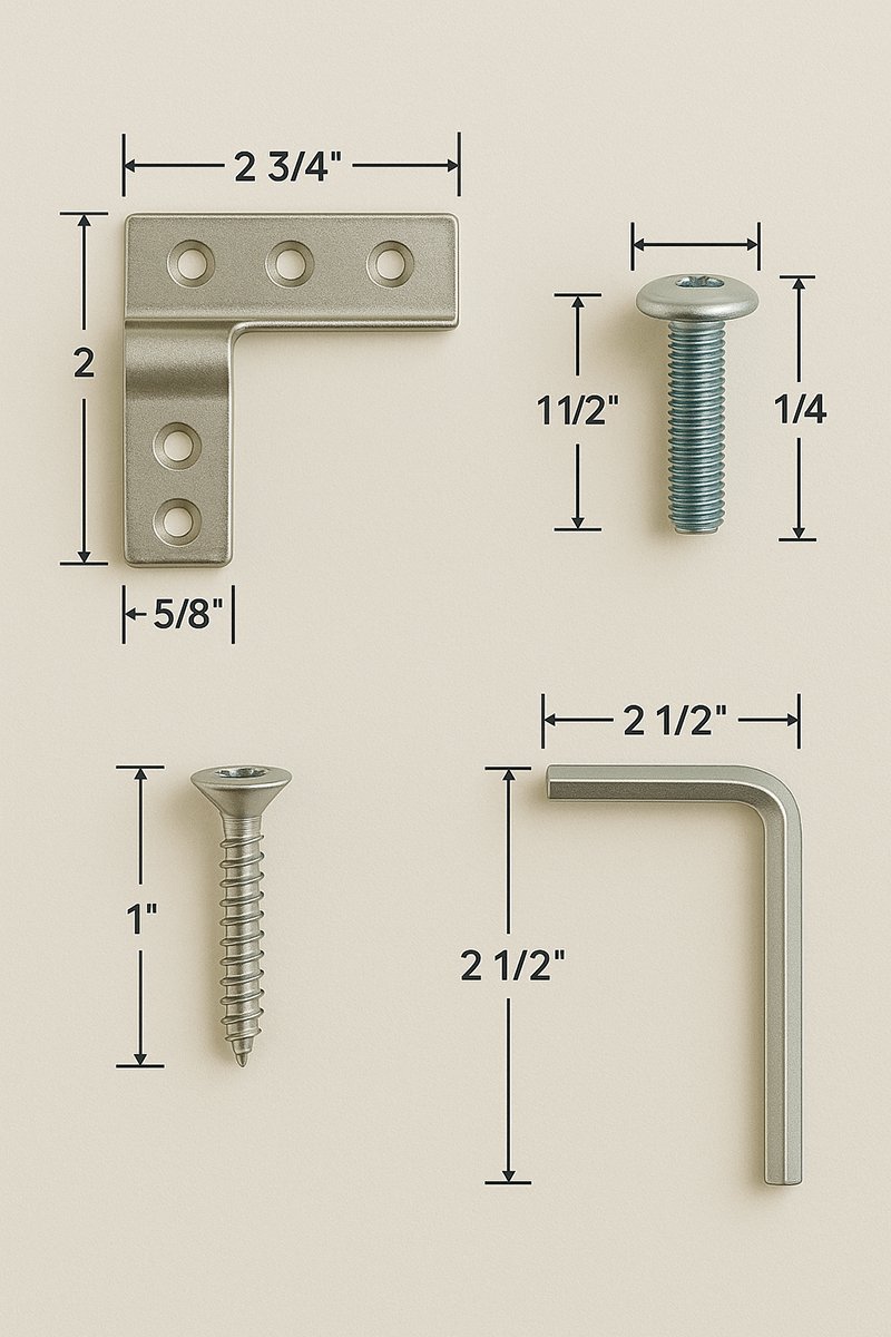 Measuring bolts and barrel nuts to find compatible Baby’s Dream crib parts