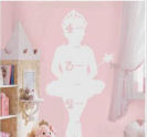 ballerina wall nursery baby decals stickers appliques mural