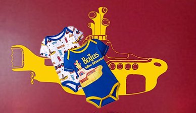 Beatles Yellow Submarine baby onesie vinyl nursery wall decals decoration