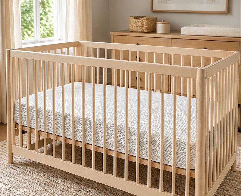 best breathable crib mattress with firm support and airflow design in a nursery crib