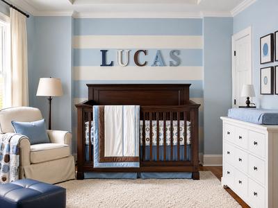 Blue and Brown Baby Nursery That's 
