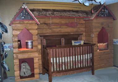 Our Baby Boy's Rustic Log Cabin Nursery Theme