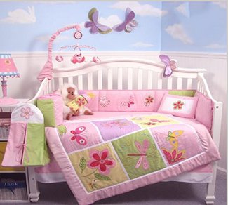 Pink and white baby girl butterfly nursery ideas