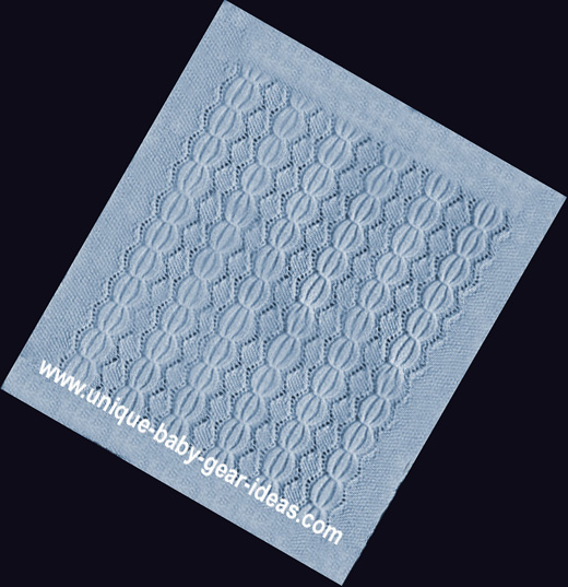 Free smocked baby blanket knitting pattern with diamond design