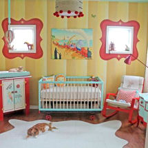 Gender Neutral Baby Animals Carnival Theme Nursery