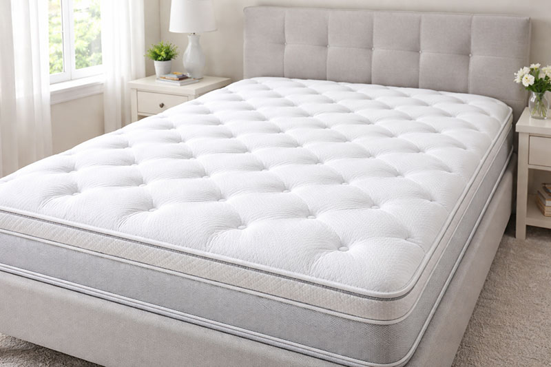 Mattress surface after stain removal process is complete