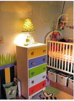 DIY reclaimed recycled painted baby nursery dresser makeover project