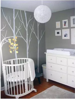 Contemporary gender neutral modern baby nursery design ideas