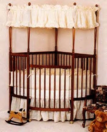 Corner crib canopy baby bed