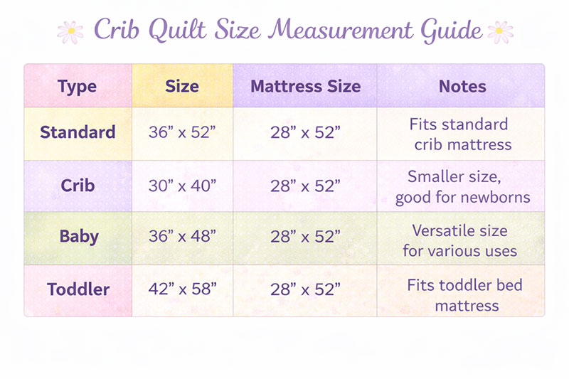 crib quilt size measurement guide for a daisy crib quilt