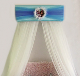 Frozen theme baby bed canopy crib crown