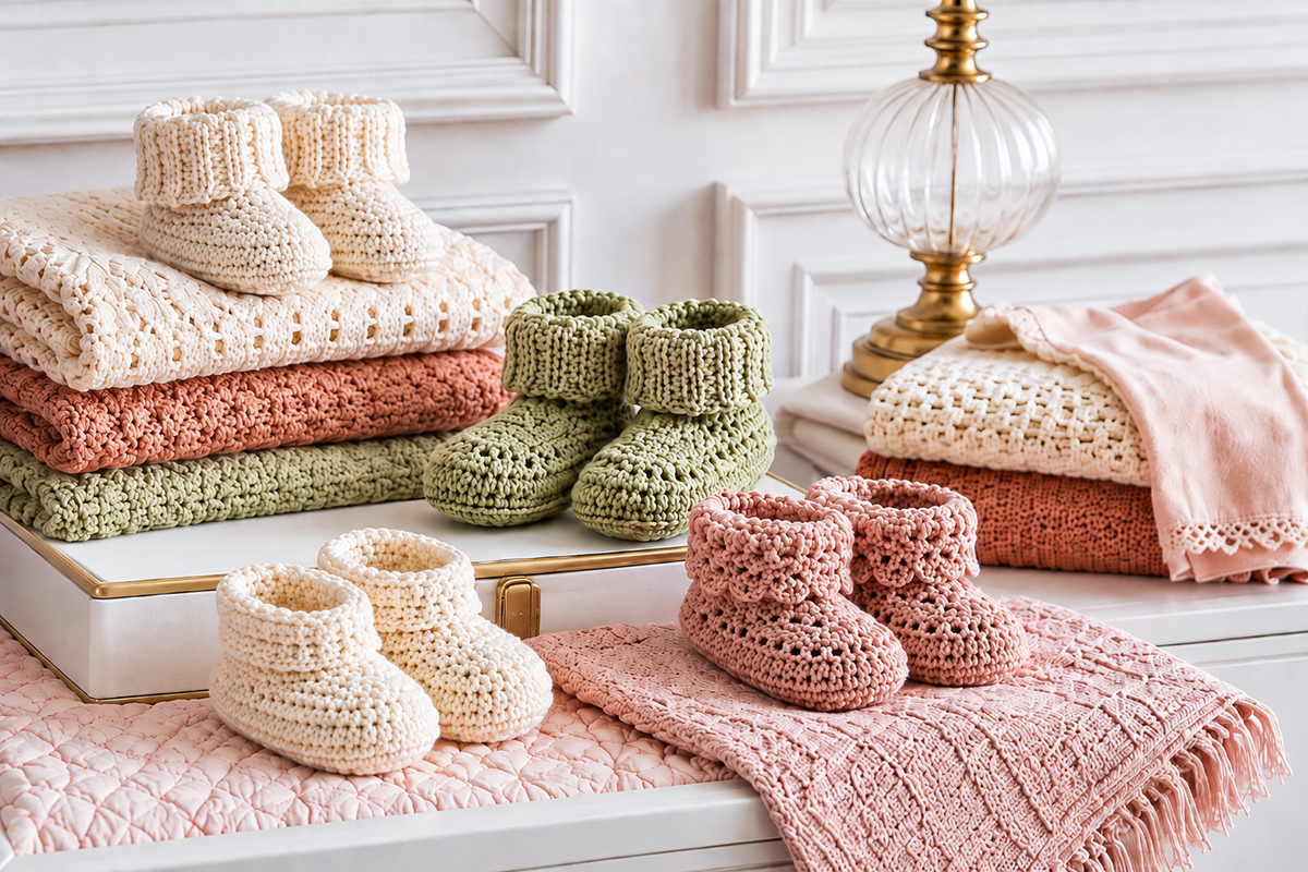 Collection of crochet baby booties patterns