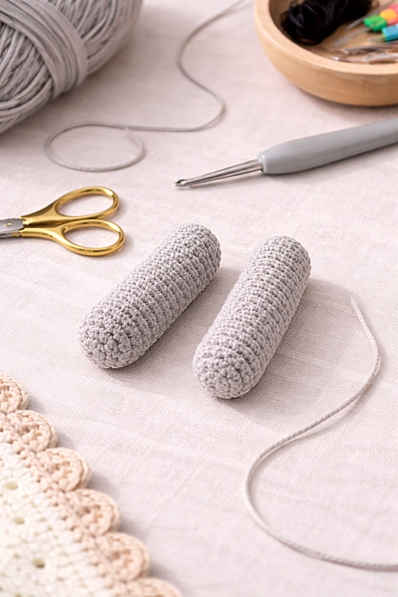 Small crochet elephant arms for lovey pattern