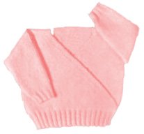 Easy free baby girl crossover sweater knitting pattern instructions.