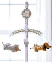 Dachshund baby crib mobile