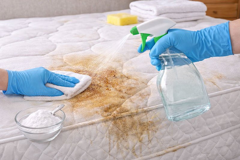 deep cleaning older mattress stains