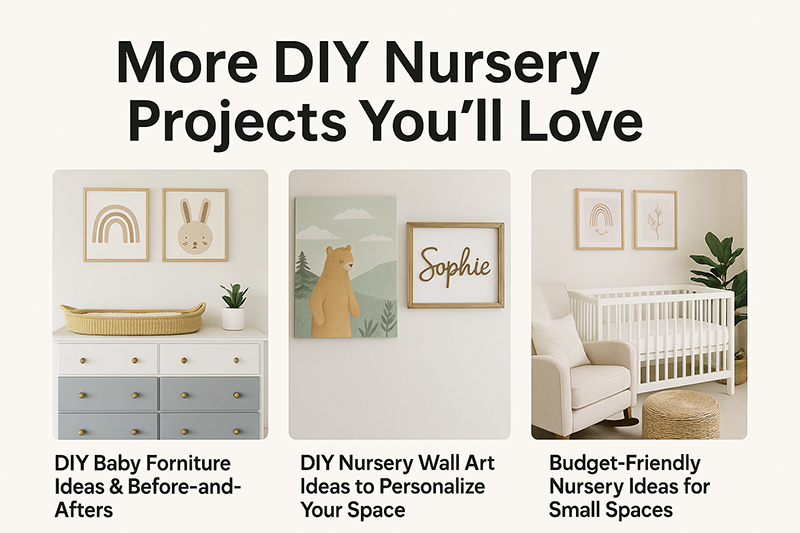 Hand-painted nursery wall art and framed baby name signs