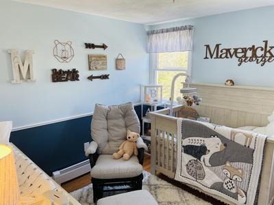 Don’t wake the Baby Bear Rustic Woodland Animal Nursery Theme Crib Bedding Set and Decorating Ideas