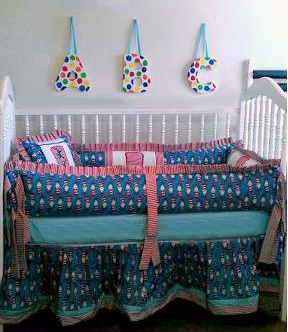 DIY custom made Cat in the Hat baby bedding dr seuss crib bedding set